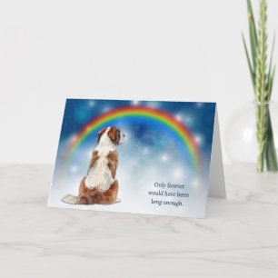 Tarjeta Festiva Pérdida de Luces Nocturnas de Perro San Bernardo S