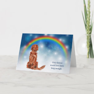 Tarjeta Festiva Pérdida de luces nocturnas de perro Setter Irlandé