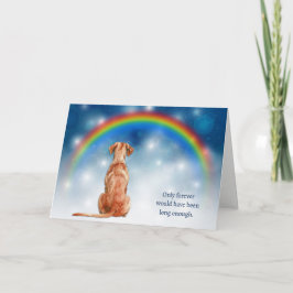 Tarjeta Festiva Pérdida de Luces Nocturnas de Perro Vizsla Simpatí