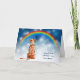 Tarjeta Festiva Pérdida de Luces Nocturnas de Perro Vizsla Simpatí