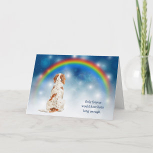 Tarjeta Festiva Pérdida de luces nocturnas para perros Brittany si