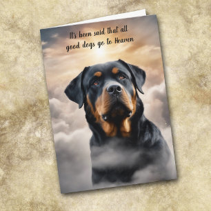 Tarjeta Festiva Pérdida del Cielo para Perro Rottweiler de Condole