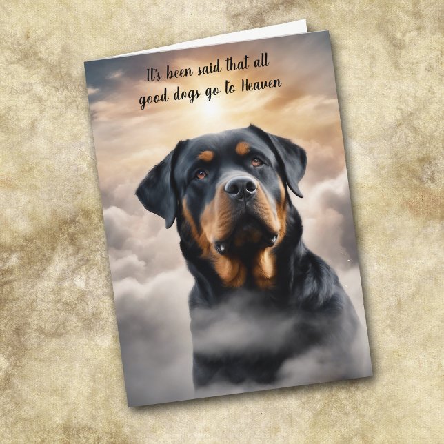 Tarjeta Festiva Pérdida del Cielo para Perro Rottweiler de Condole (Subido por el creador)