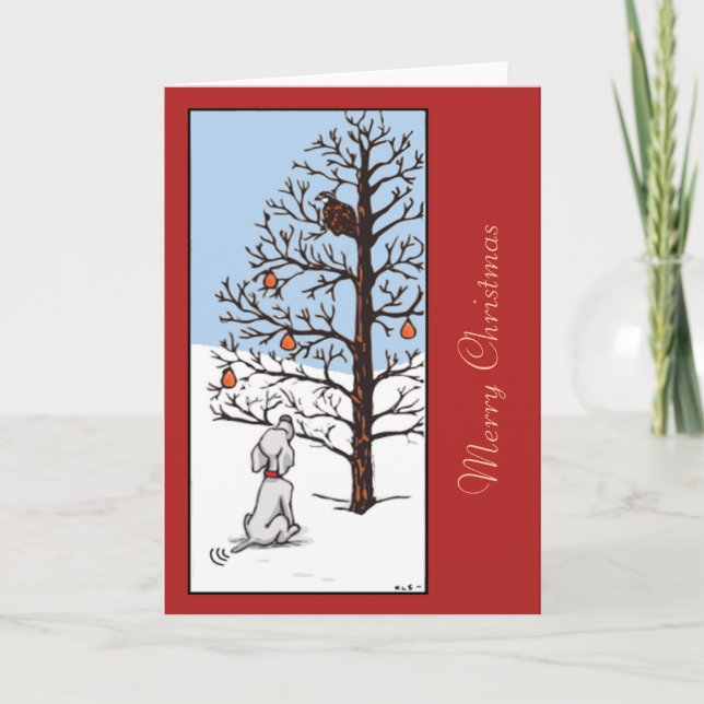 Tarjeta Festiva Perdiz en un peral (Anverso)