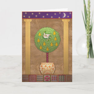 Tarjeta Festiva Perdiz X009 en un peral