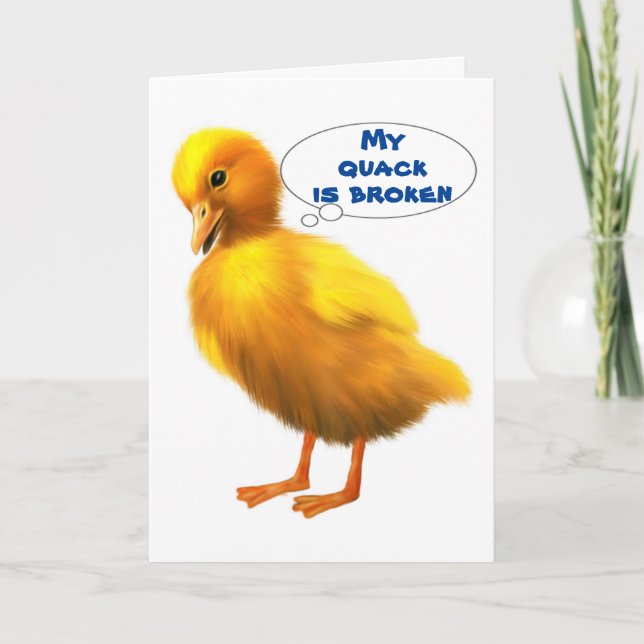 TARJETA FESTIVA PERDONA EN EASTER Y QUACK ESTÁ ROTO/WADDLE TAMBIÉN (Anverso)