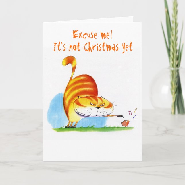 Tarjeta Festiva ¡Perdone! Todavía no son Navidades (Anverso)