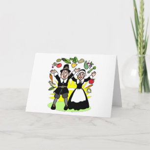 Tarjeta Festiva Peregrinos de la acción de gracias
