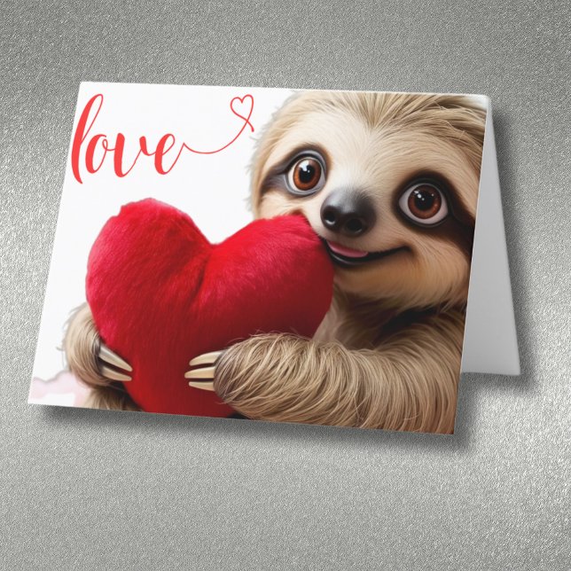 Tarjeta Festiva Perezoso personalizado de San Valentín Slothmate a (Subido por el creador)