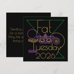 Tarjeta Festiva Perfecto para Mardi Gras 2026