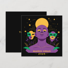 Tarjeta Festiva Perfecto para Mardi Gras 2026