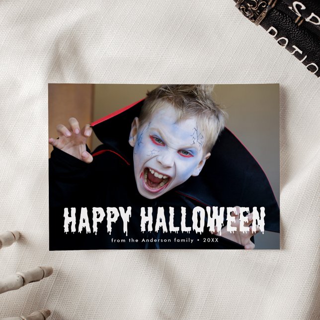 Tarjeta Festiva Perforaciones de sangre Felices Fotos de Halloween (Subido por el creador)