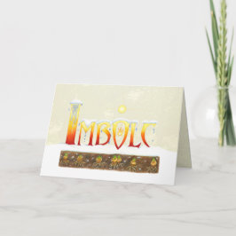 Tarjeta Festiva Perforaciones Imbolc