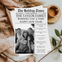 Periódico Foto Divertida Única Feliz Año Nuevo 202