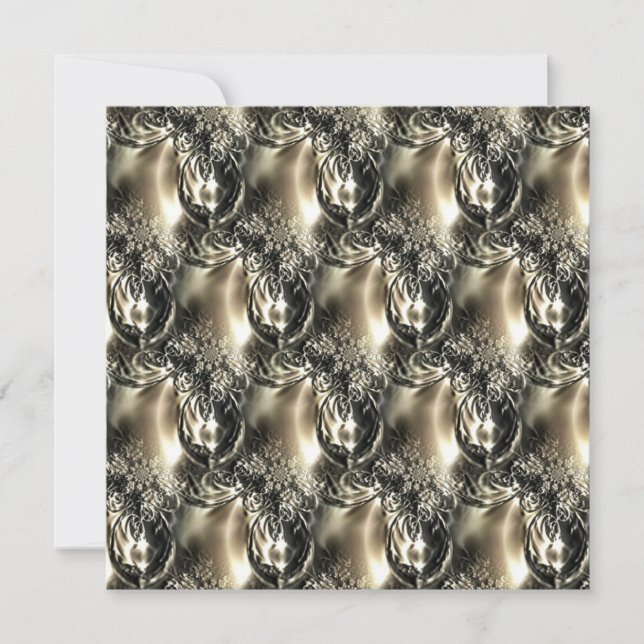 Tarjeta Festiva Perlas doradas (Anverso)