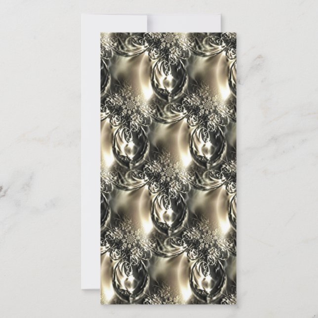 Tarjeta Festiva Perlas doradas (Anverso)