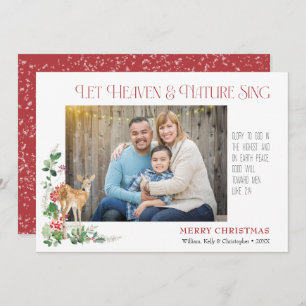 Tarjeta Festiva Permitir que el cielo y la naturaleza canten tarje