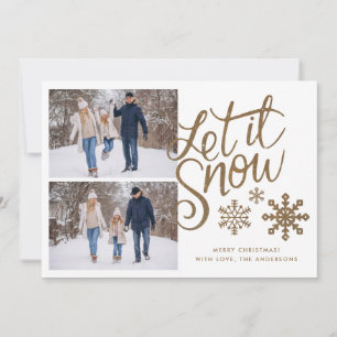 Tarjeta Festiva Permitir que los Navidades de nieve festejen 2 tar