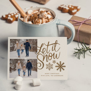 Tarjeta Festiva Permitir que los Navidades de nieve festejen 2 tar