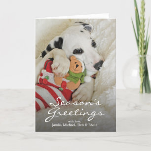 Tarjeta Festiva Perrito de Dalmation con el almacenamiento del