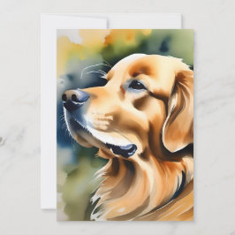 Tarjeta Festiva Perro A de Golden Retriever