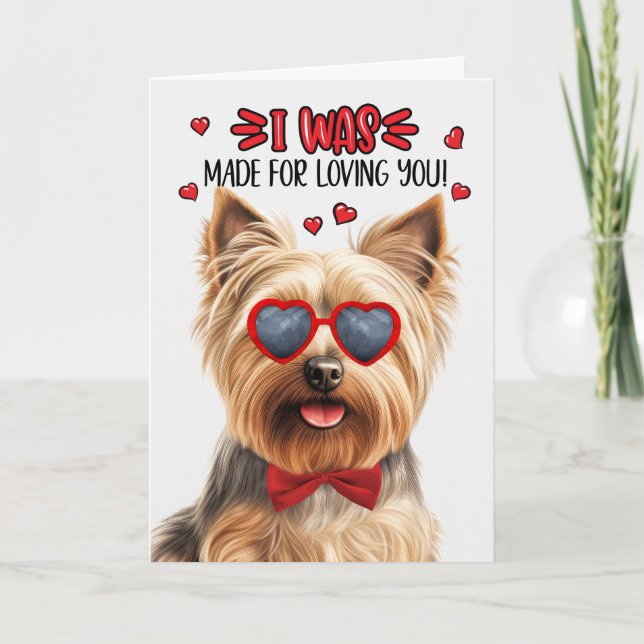 Tarjeta Festiva Perro asqueroso hecho para amarte San Valentín (Anverso)