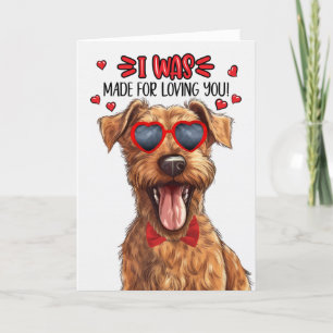 Tarjeta Festiva Perro asqueroso irlandés hecho para amarte San Val