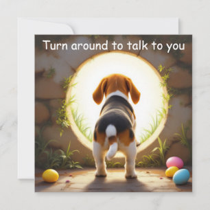 Tarjeta Festiva Perro Beagle - Pascua