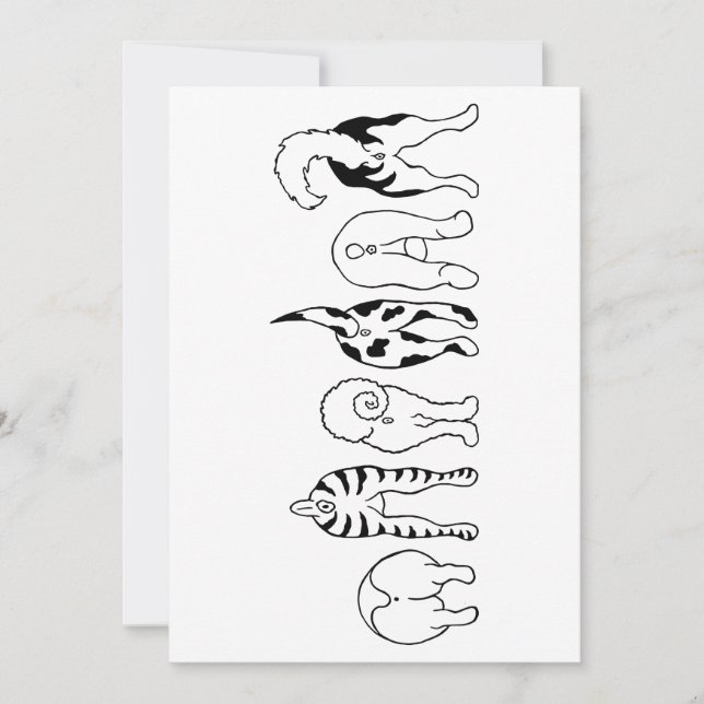 Tarjeta Festiva Perro Butts (Anverso)