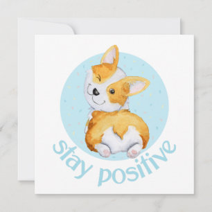Tarjeta Festiva Perro cachorro de Corgi Cute