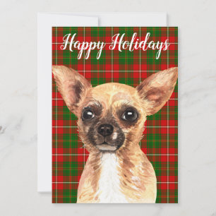 Tarjeta Festiva Perro Chihuahua Festivo Personalizado