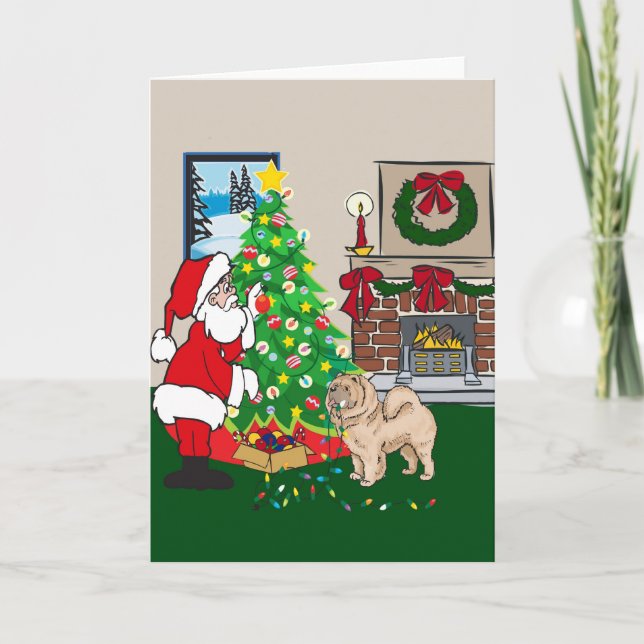 Tarjeta Festiva perro chino de perro chino (Anverso)
