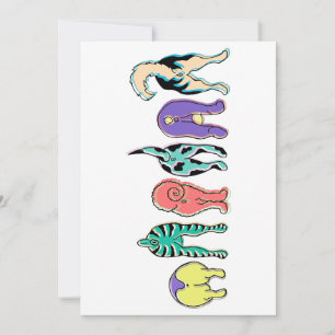 Tarjeta Festiva Perro colorido