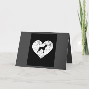 Tarjeta Festiva Perro corazón de Bulldog Americano