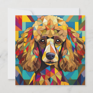 Tarjeta Festiva Perro cubista de IA