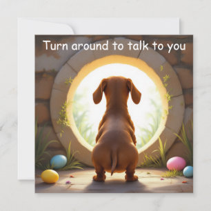 Tarjeta Festiva Perro Dachshund - con apellido