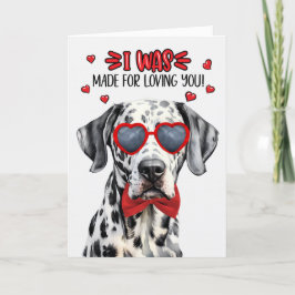 Tarjeta Festiva Perro dálmata hecho para amarte San Valentín