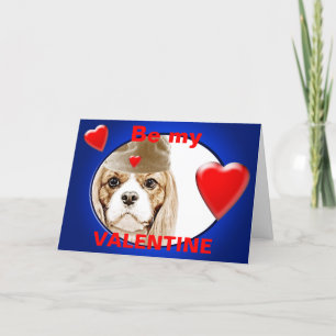 Tarjeta Festiva Perro de aguas de rey Charles arrogante lindo