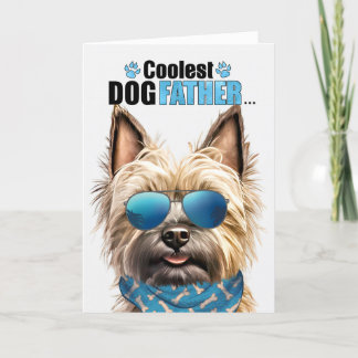 Tarjeta Festiva Perro de Cairn Terrier, el día del padre más frío