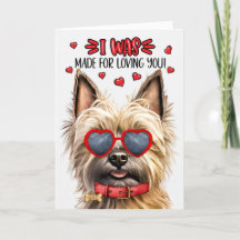Perro de Cairn Terrier hecho para amarte San Valen