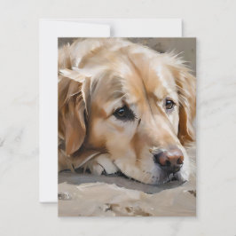 Tarjeta Festiva Perro de Golden Retriever F