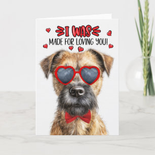 Tarjeta Festiva Perro de la frontera aterrador hecho para amarte S