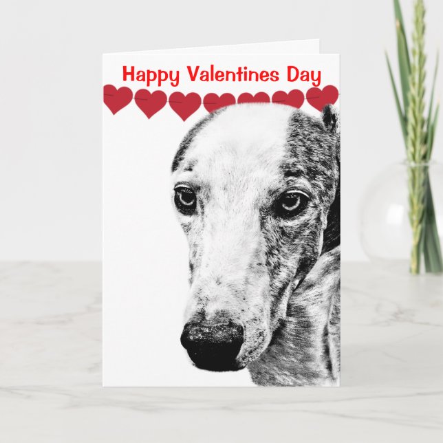 Tarjeta Festiva Perro de los Whippet (Anverso)