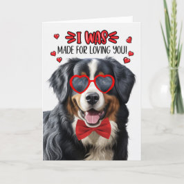 Tarjeta Festiva Perro de montaña Bernés hecho para amarte San Vale