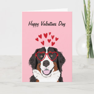 Tarjeta Festiva Perro de montaña Bernés Valentino amor de perro