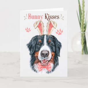 Tarjeta Festiva Perro de montaña de Bernese en Pascua de Abundante