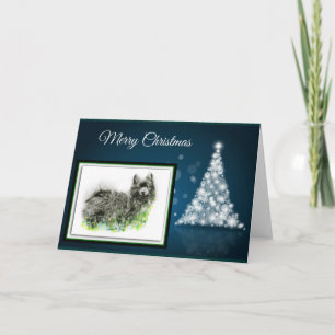 Tarjeta Festiva Perro de Pomerania alemán