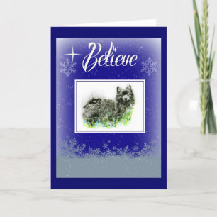 Tarjeta Festiva Perro de Pomerania alemán
