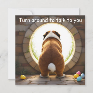 Tarjeta Festiva Perro de San Bernardo - Pascua