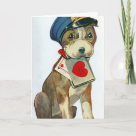 Tarjeta Festiva Perro de San Valentín